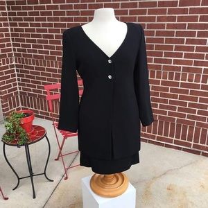 Ellen Tracy Black Tie Two Piece Set